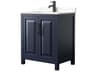 Wyndham Collection Daria 30" Dark Blue Vanity