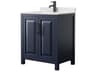 Wyndham Collection Daria 30" Dark Blue Vanity
