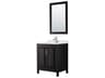 Wyndham Collection Daria 30" Dark Espresso Vanity with 24" Mirror