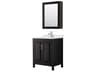Wyndham Collection Daria 30" Dark Espresso Vanity with Medicine Cabinet