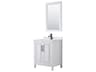 Wyndham Collection Daria 30" White Vanity with 24" Mirror
