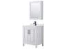 Wyndham Collection Daria 30" White Vanity with Medicine Cabinet