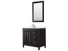 Wyndham Collection Daria 36" Dark Espresso Vanity with 24" Mirror