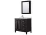 Wyndham Collection Daria 36" Dark Espresso Vanity with Medicine Cabinet