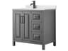 Wyndham Collection Daria 36" Dark Gray Vanity
