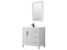 Wyndham Collection Daria 36" White Vanity with 24" Mirror