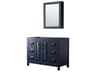 Wyndham Collection Daria 47" Dark Blue Vanity with Medicine Cabinet