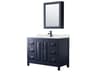 Wyndham Collection Daria 48" Dark Blue Vanity with Medicine Cabinet
