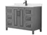 Wyndham Collection Daria 48" Dark Gray Vanity