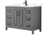 Wyndham Collection Daria 48" Dark Gray Vanity