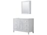 Wyndham Collection Daria 47" White Vanity with Medicine Cabinet
