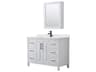 Wyndham Collection Daria 48" White Vanity with Medicine Cabinet