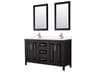 Wyndham Collection Daria 60" Dark Espresso Vanity with 24" Mirror