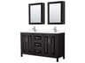 Wyndham Collection Daria 60" Dark Espresso Vanity with Medicine Cabinet