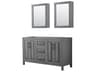 Wyndham Collection Daria 59" Dark Gray Vanity with Medicine Cabinet