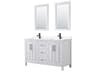 Wyndham Collection Daria 60" White Vanity with 24" Mirror