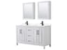 Wyndham Collection Daria 60" White Vanity with Medicine Cabinet