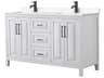 Wyndham Collection Daria 60" White Vanity