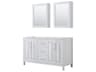 Wyndham Collection Daria 59" White Vanity with Medicine Cabinet