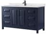 Wyndham Collection Daria 60" Dark Blue Vanity