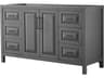 Wyndham Collection Daria 59" Dark Gray Vanity