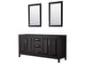 Wyndham Collection Daria 71" Dark Espresso Vanity with 24" Mirror