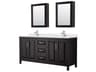 Wyndham Collection Daria 72" Dark Espresso Vanity with Medicine Cabinet