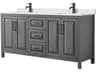 Wyndham Collection Daria 72" Dark Gray Vanity