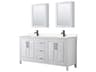 Wyndham Collection Daria 72" White Vanity with Medicine Cabinet