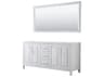 Wyndham Collection Daria 71" White Vanity with 70" Mirror