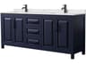 Wyndham Collection Daria 80" Dark Blue Vanity