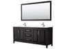 Wyndham Collection Daria 80" Dark Espresso Vanity with 70" Mirror