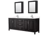 Wyndham Collection Daria 80" Dark Espresso Vanity with Medicine Cabinet