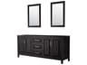 Wyndham Collection Daria 79" Dark Espresso Vanity with 24" Mirror