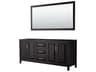 Wyndham Collection Daria 79" Dark Espresso Vanity with 70" Mirror