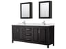 Wyndham Collection Daria 80" Dark Espresso Vanity with Medicine Cabinet