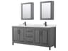 Wyndham Collection Daria 80" Dark Gray Vanity with Medicine Cabinet