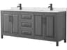 Wyndham Collection Daria 80" Dark Gray Vanity