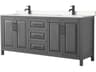 Wyndham Collection Daria 80" Dark Gray Vanity