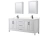 Wyndham Collection Daria 80" White Vanity with Medicine Cabinet