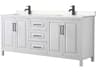Wyndham Collection Daria 80" White Vanity