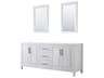 Wyndham Collection Daria 79" White Vanity with 24" Mirror