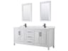 Wyndham Collection Daria 80" White Vanity with 24" Mirror
