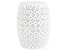 Zentique White Accent Stool