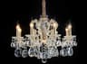 Michael Amini Portola 8-Light Clear Gold Crystal Glass Candelabra Chandelier