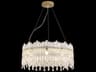 Michael Amini Royal Crown 9-Light Clear Gold Crystal Glass Drum Chandelier