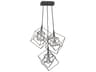 Artcraft Artistry 3-Light Matte Black Polished Nickel Brass LED Geometric Pendant