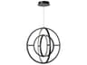 Artcraft Celestial 4-Light Matte Black LED Geometric Round Pendant