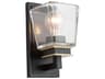 Artcraft Eastwood 1-Light Black Brass Glass LED Wall Sconce