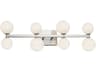 Artcraft Hadleigh 8-Light Brushed Nickel Glass LED Vanity Light
